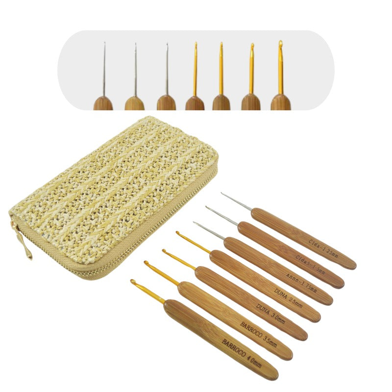 Kit Agulha de Crochê Bambu Círculo - 7 Unidades